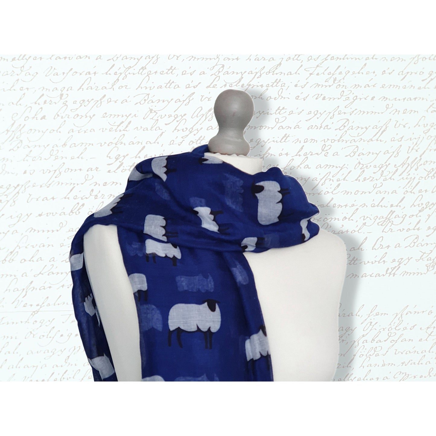 Sheep Scarf - Blue