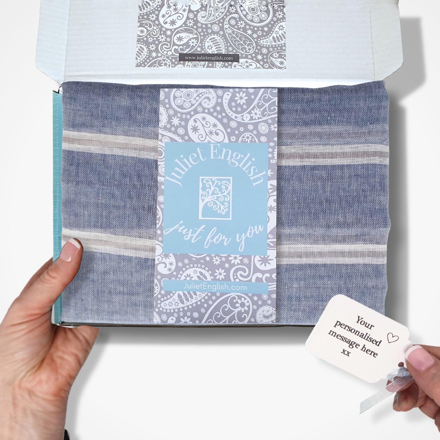 Classic Striped Boho Cotton Scarf - Red, White & Blue