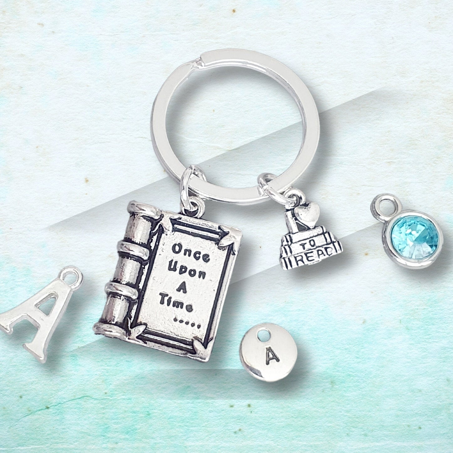 Book Lover's Keyring - Silver