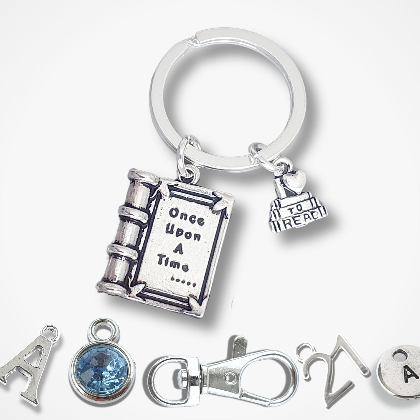 Book Lover's Keyring - Silver