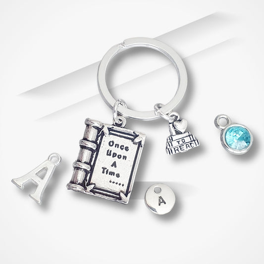 Book Lover's Keyring - Silver