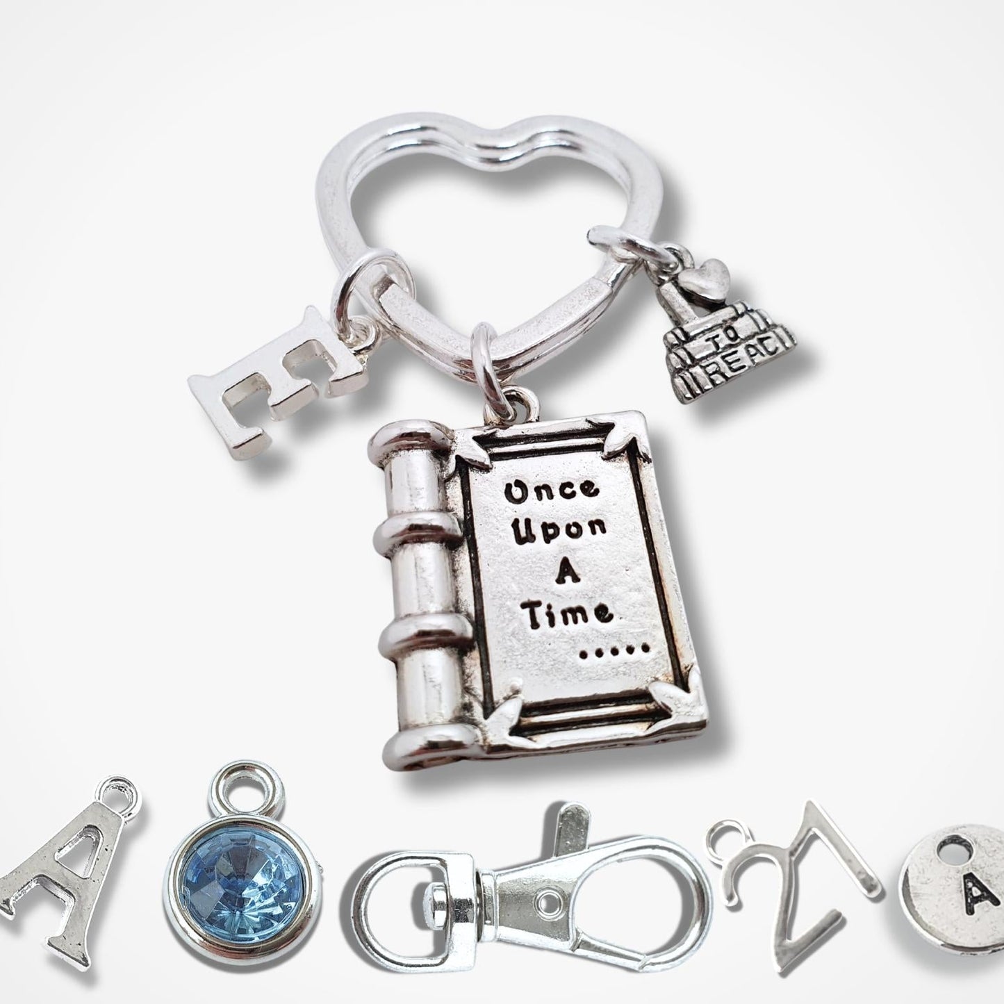 Book Keyring - Silver