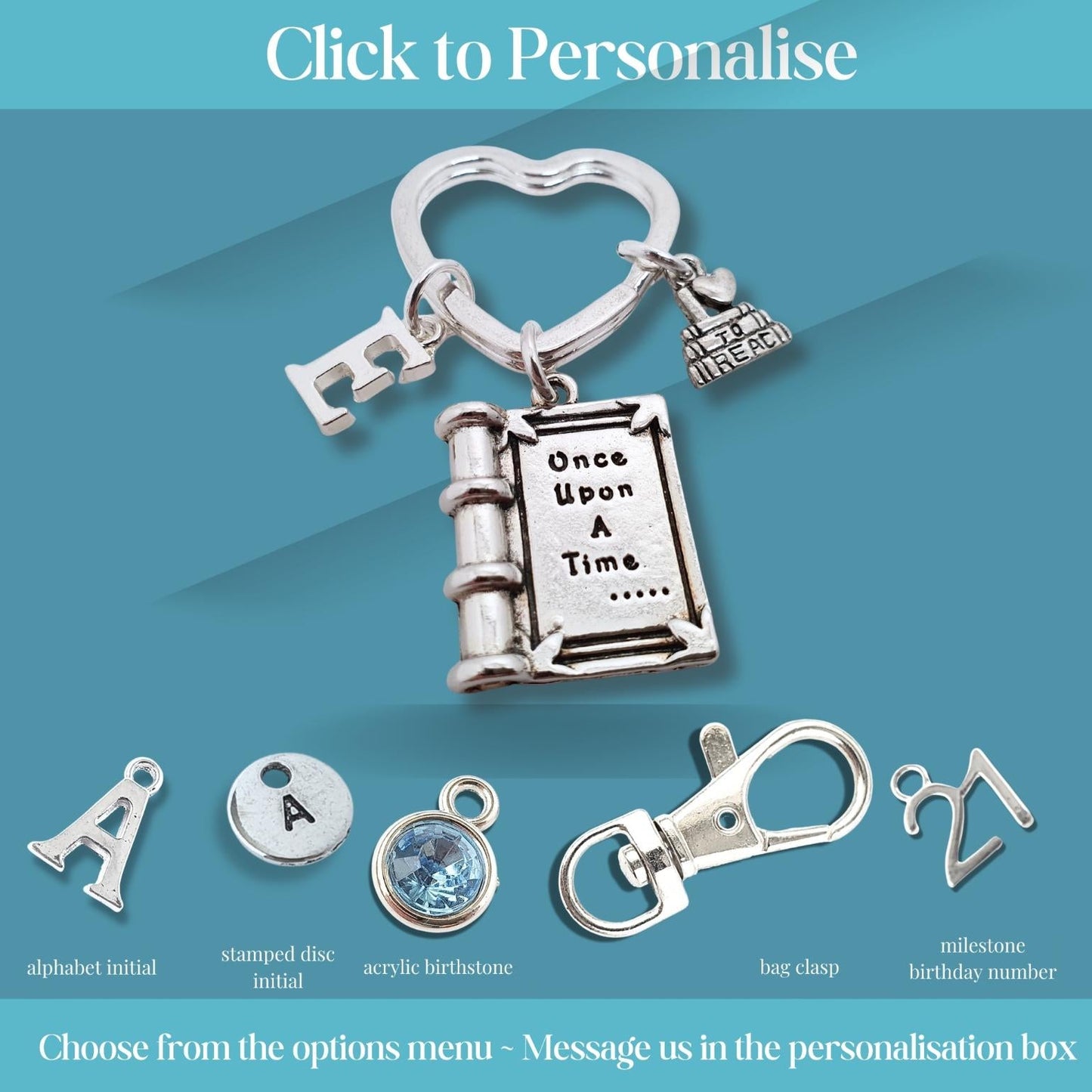 Book Keyring - Silver