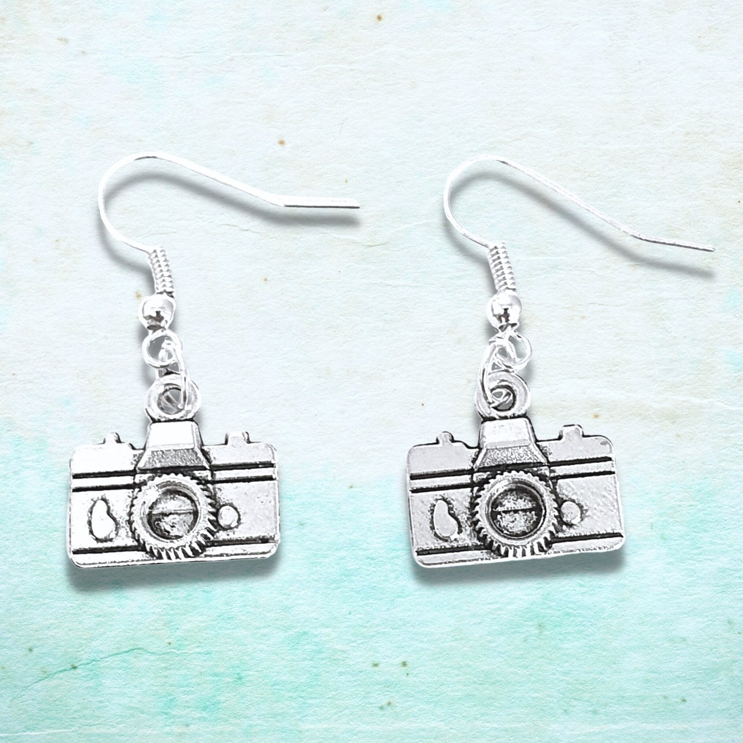 Camera Earrings - Silver