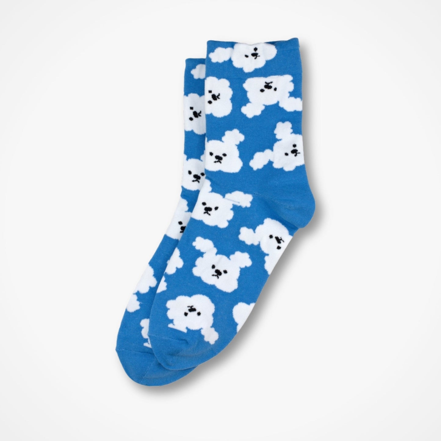 Cute Cloud Dog Socks - Blue