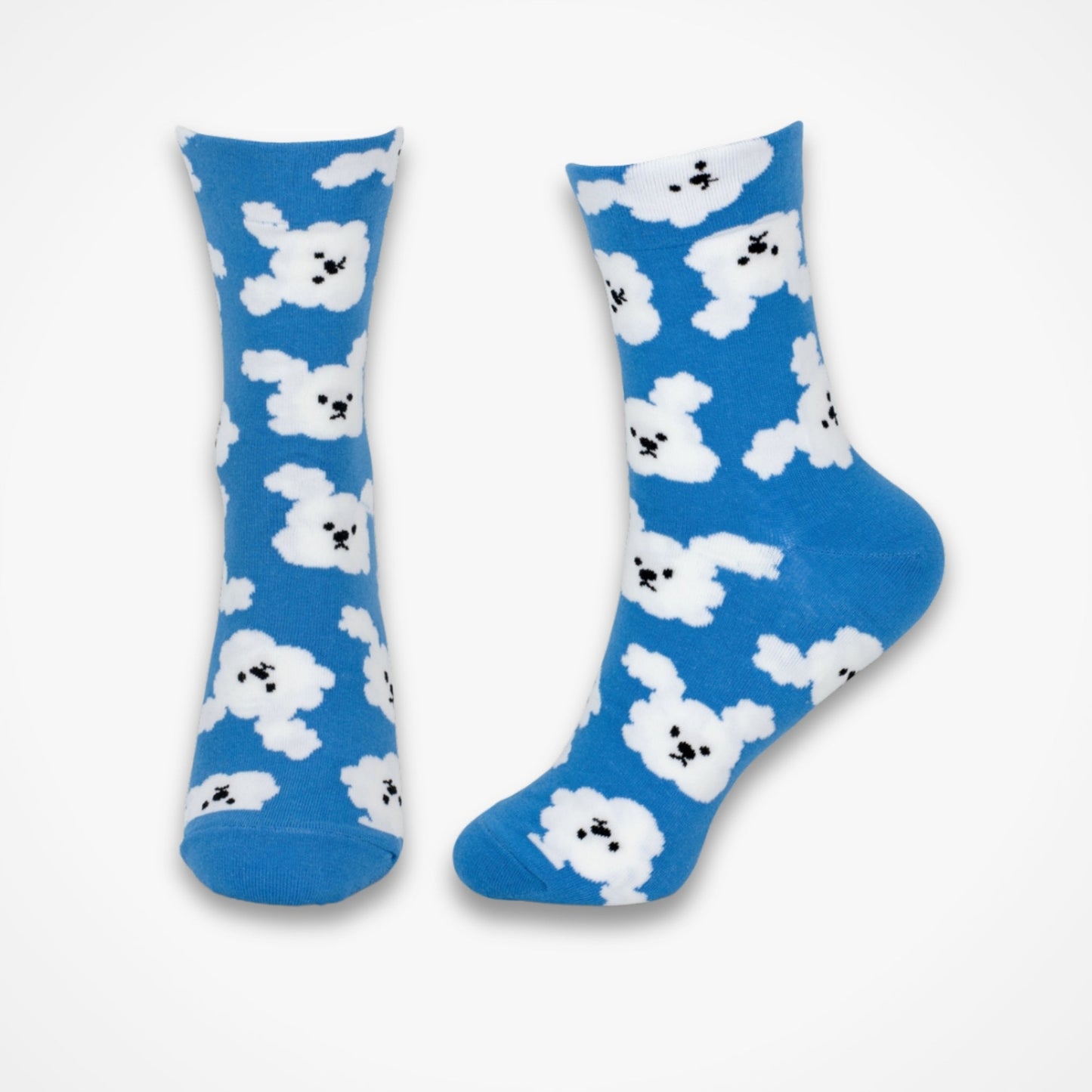 Cute Cloud Dog Socks - Blue