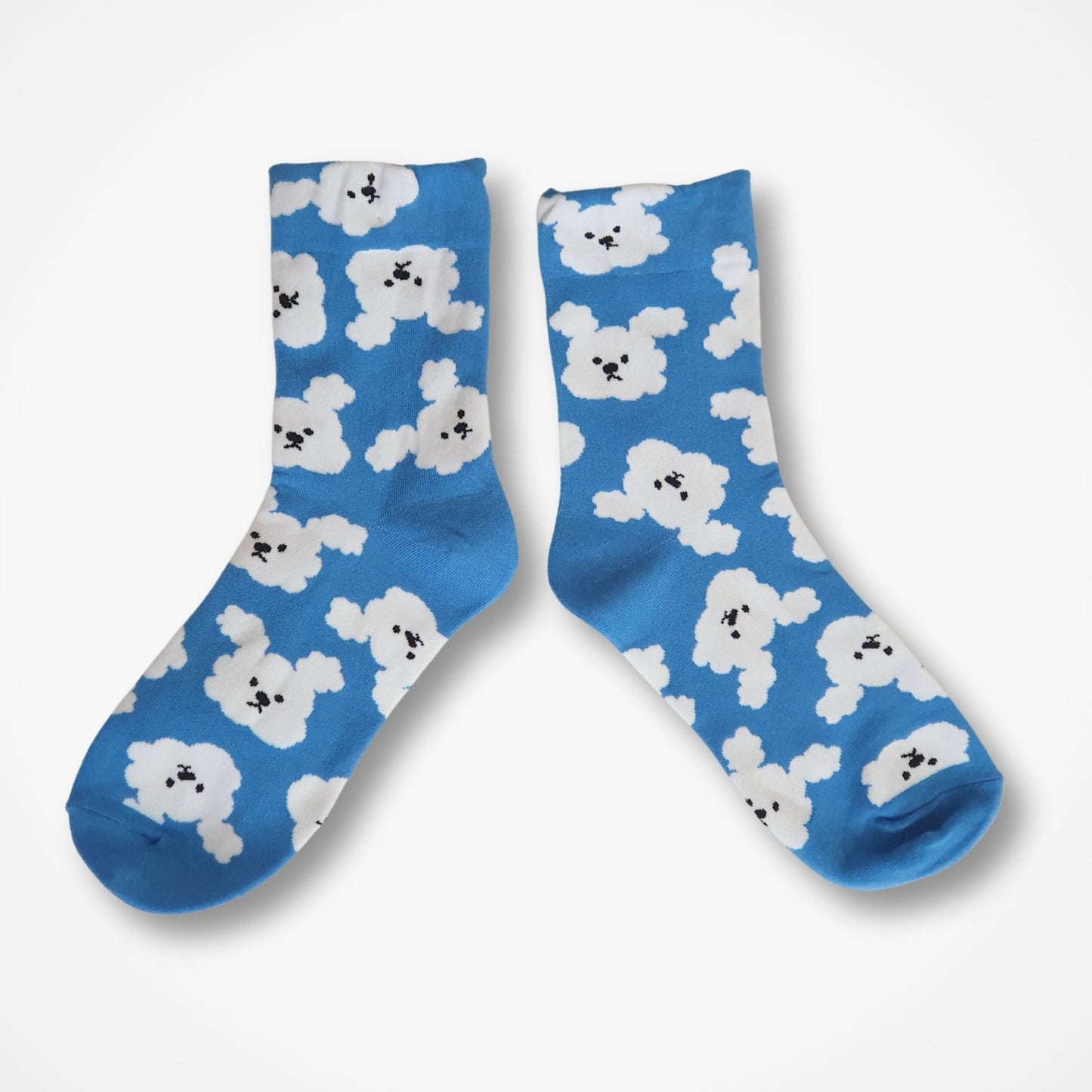 Cute Cloud Dog Socks - Blue