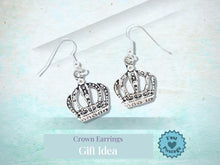 Load image into Gallery viewer, Crown Earrings - Silver
