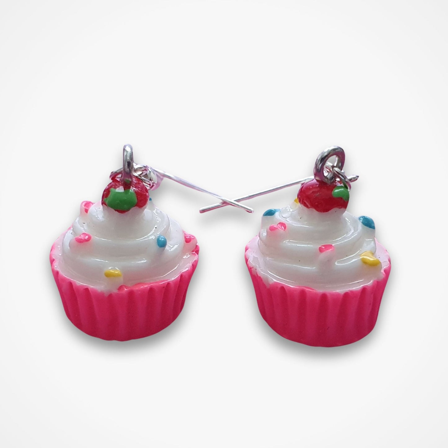 Cupcake Earrings - Silver