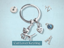 Load image into Gallery viewer, Cat Keyring - Silver
