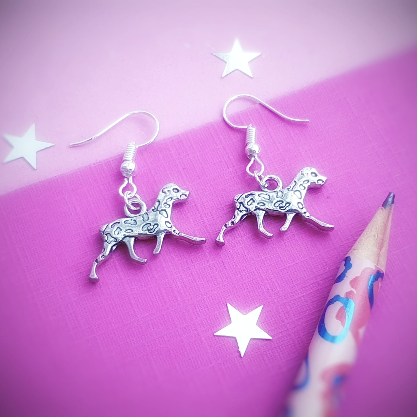 Dalmatian Earrings - Silver