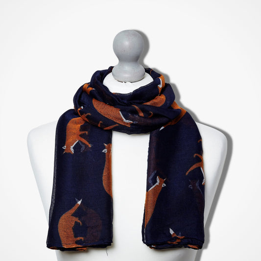 Running Fox Scarf - Navy