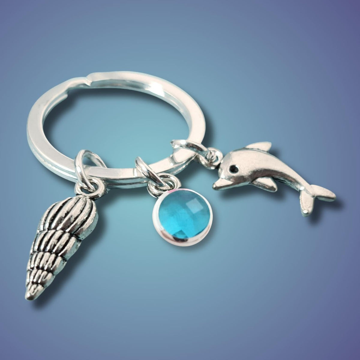 Dolphin Keyring - Silver