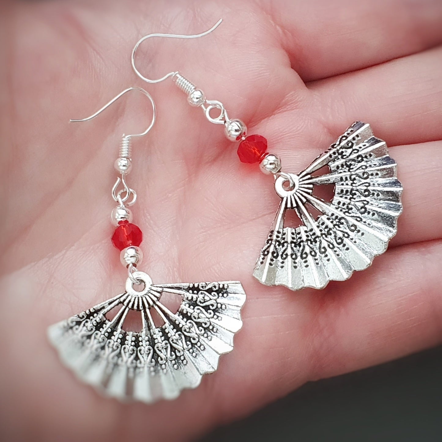 Fan earrings - Silver