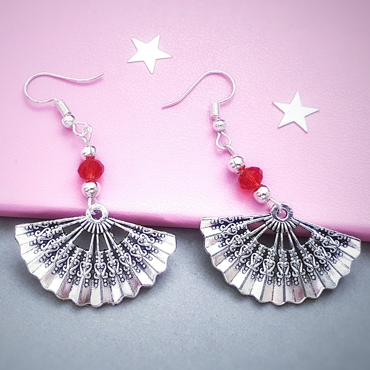 Fan earrings - Silver