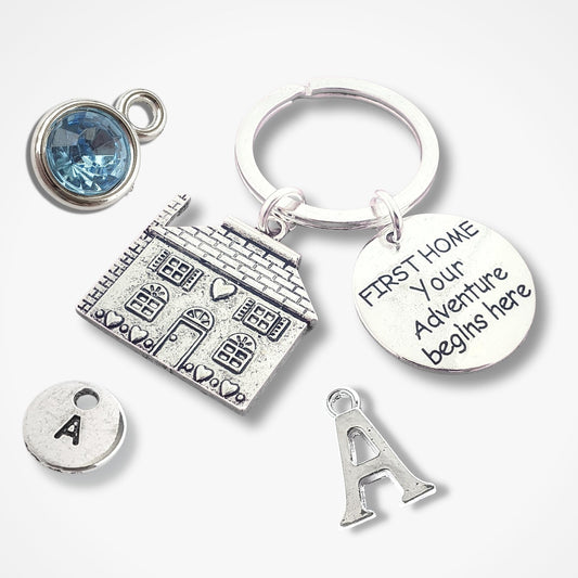 First Home Keyring - Silver