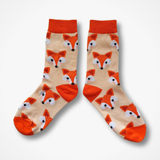 Cute Foxy Fox Head Socks - Novelty Footwear for Fox Lovers