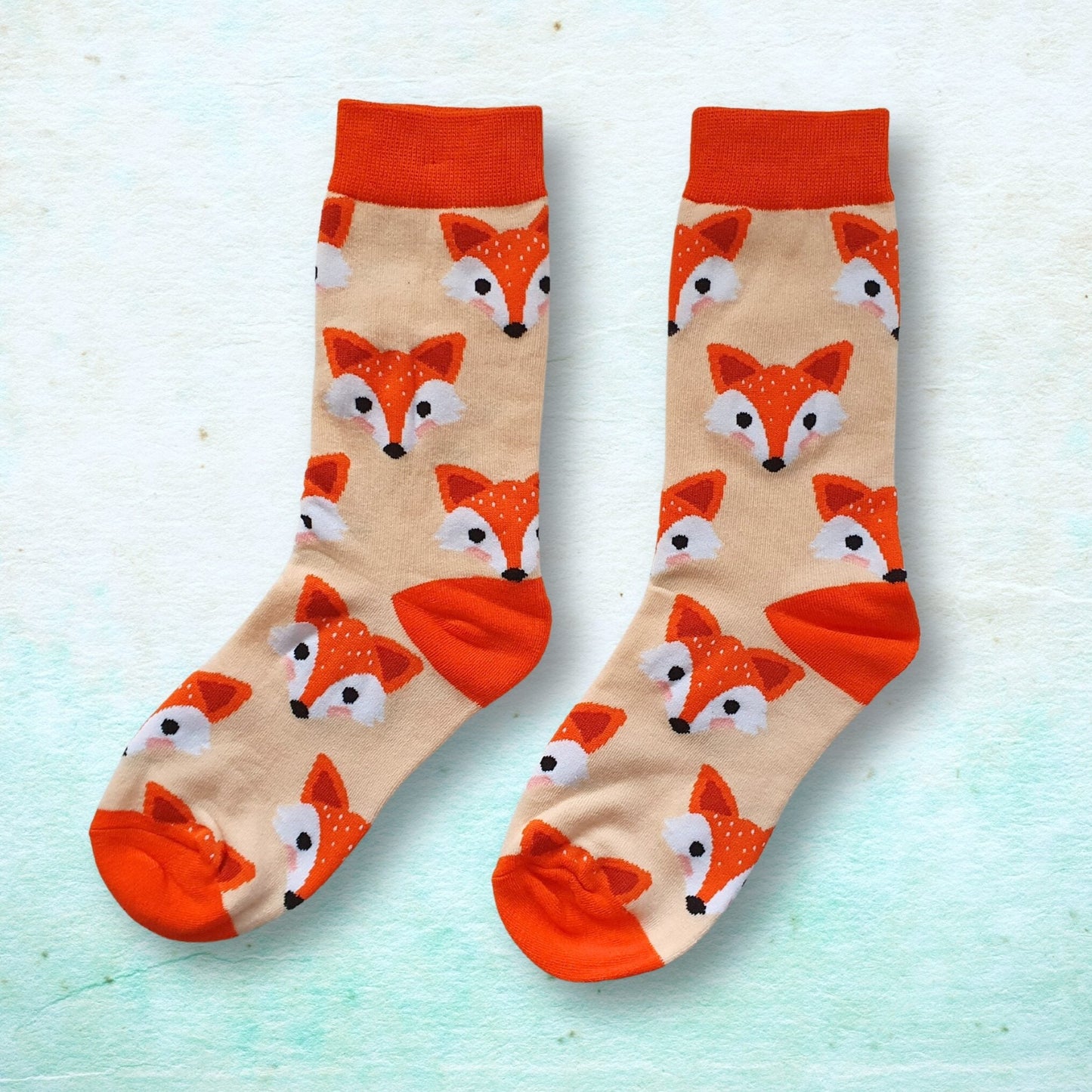 Cute Foxy Fox Head Socks - Novelty Footwear for Fox Lovers