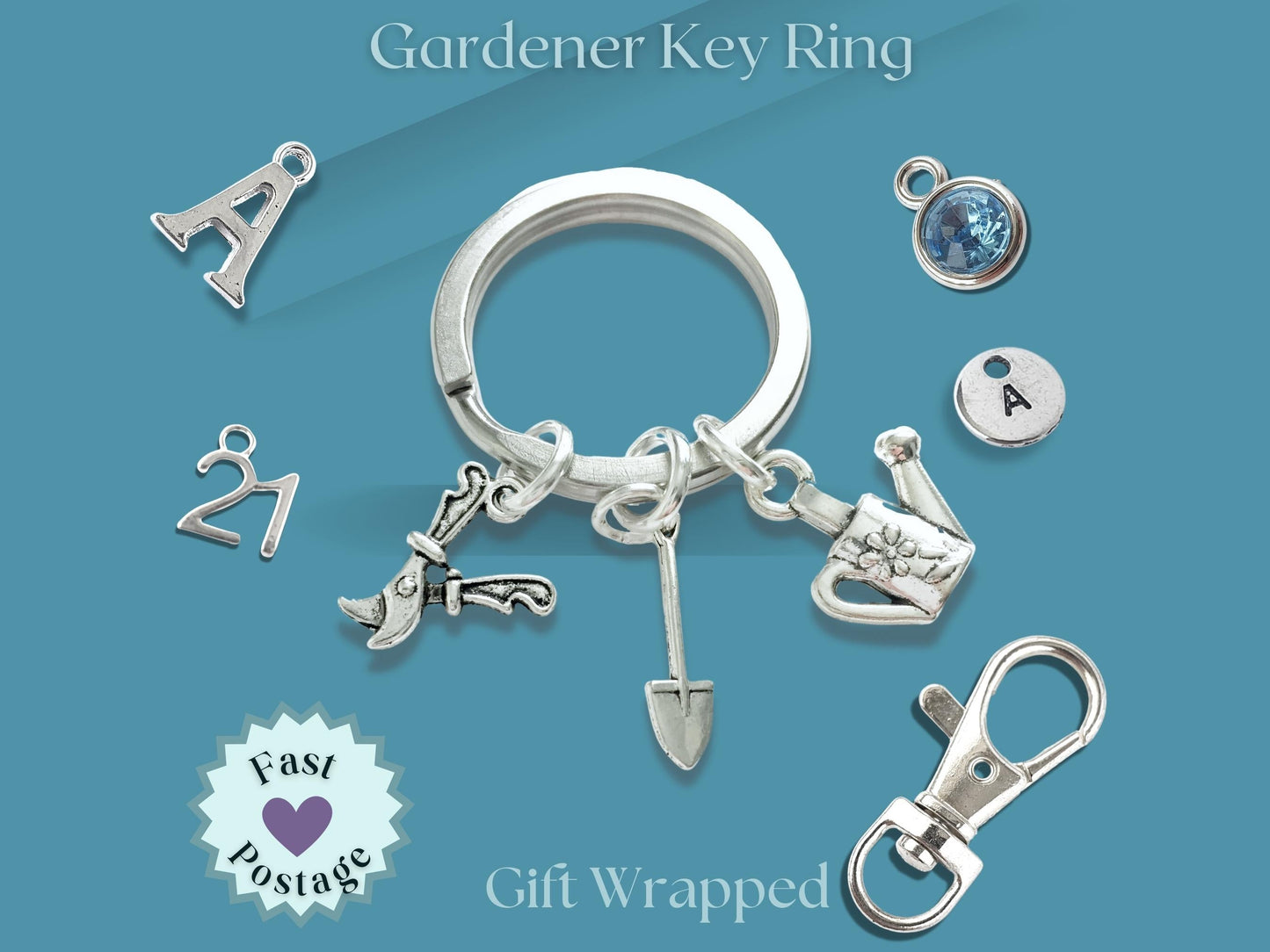 Gardener Keyring - Silver