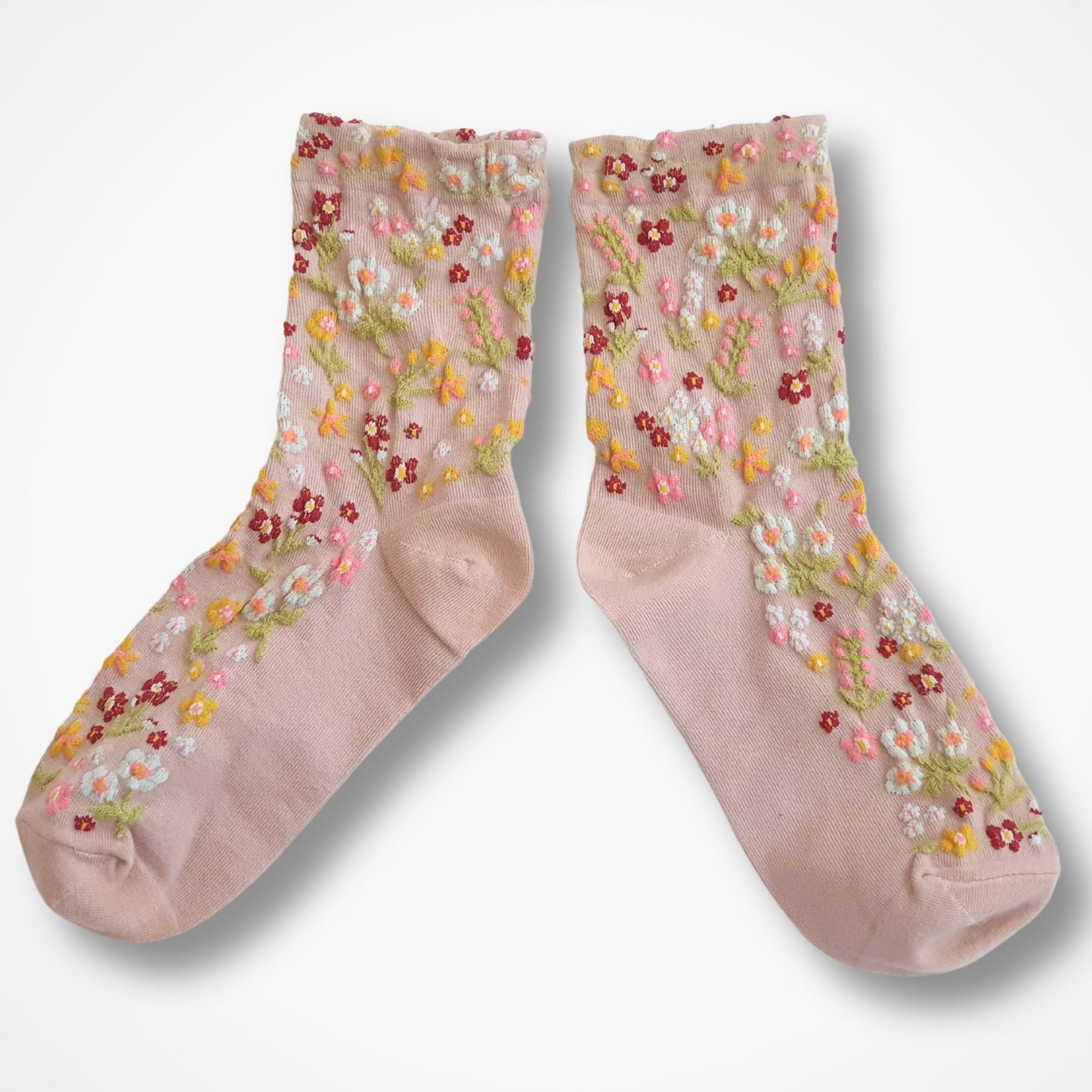 Flower Garden Socks - Pink