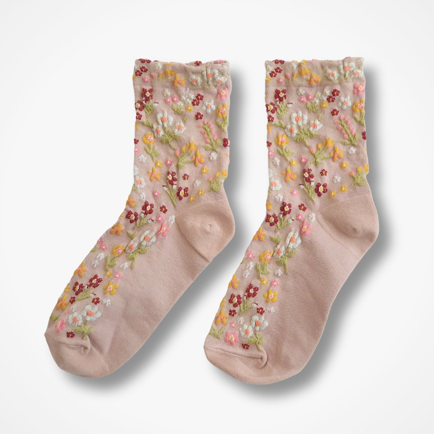 Flower Garden Socks - Pink