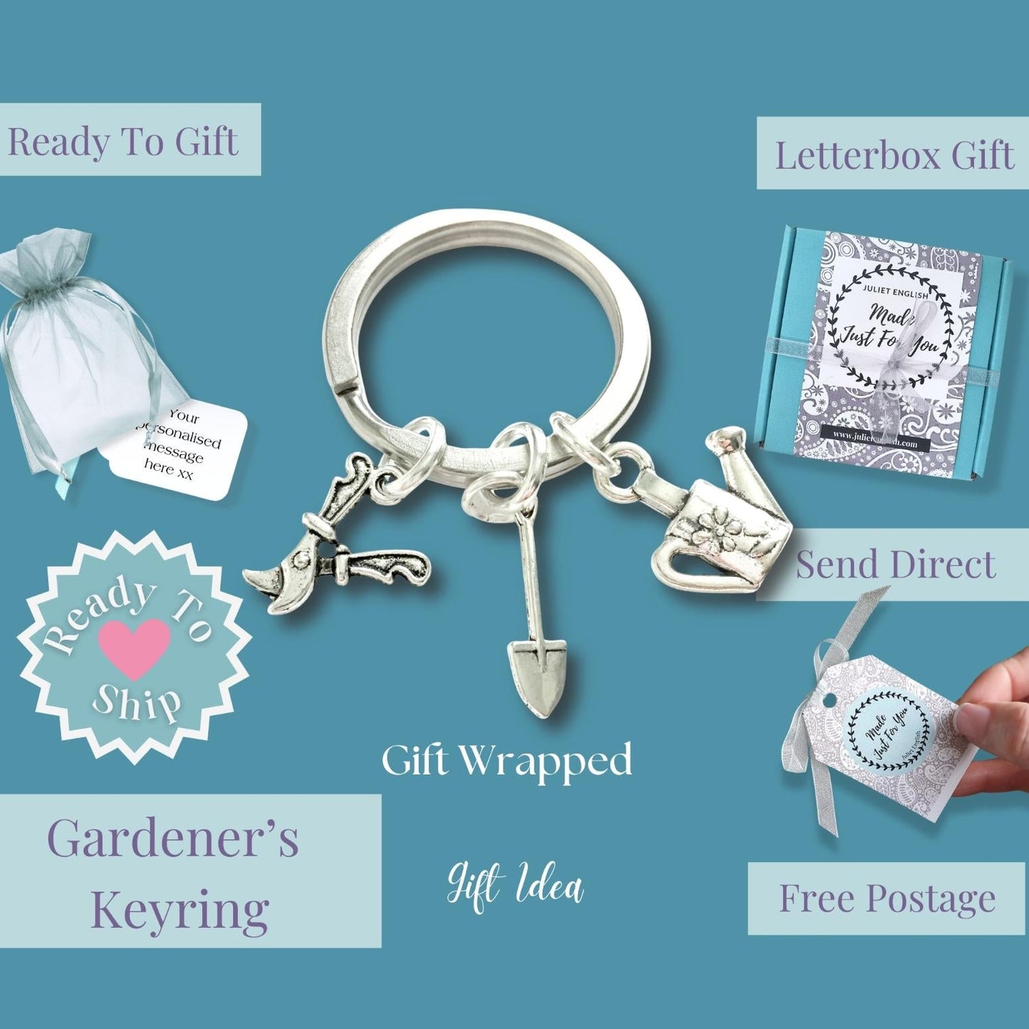 Gardener Keyring - Silver