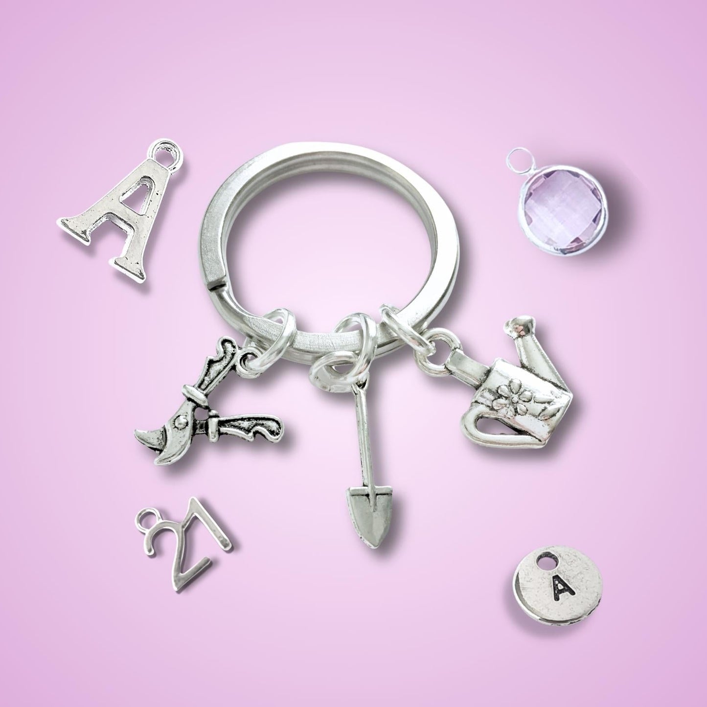 Gardener Keyring - Silver