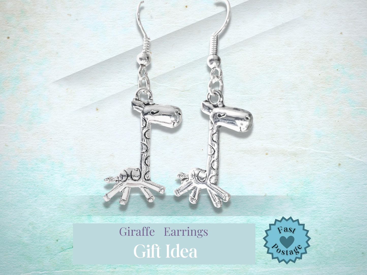 Giraffe Earrings - Silver