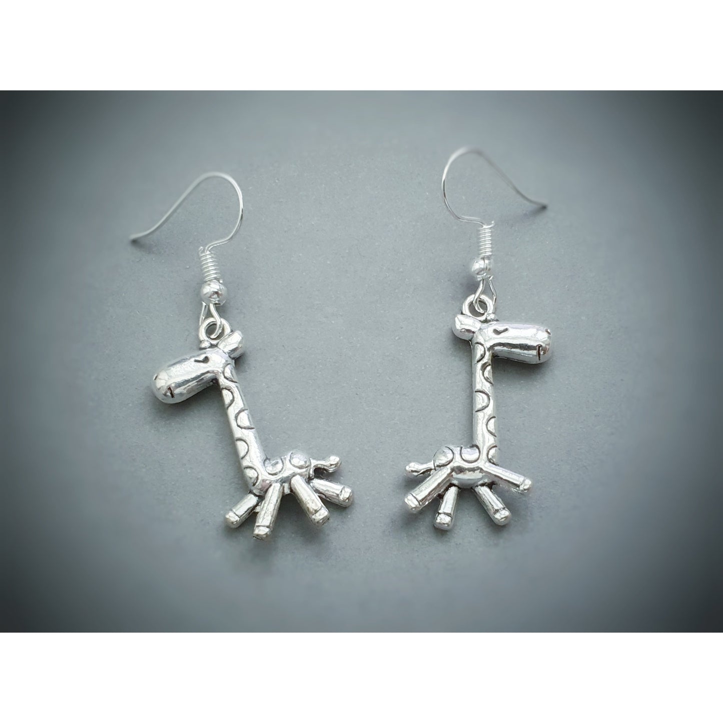 Giraffe Earrings - Silver