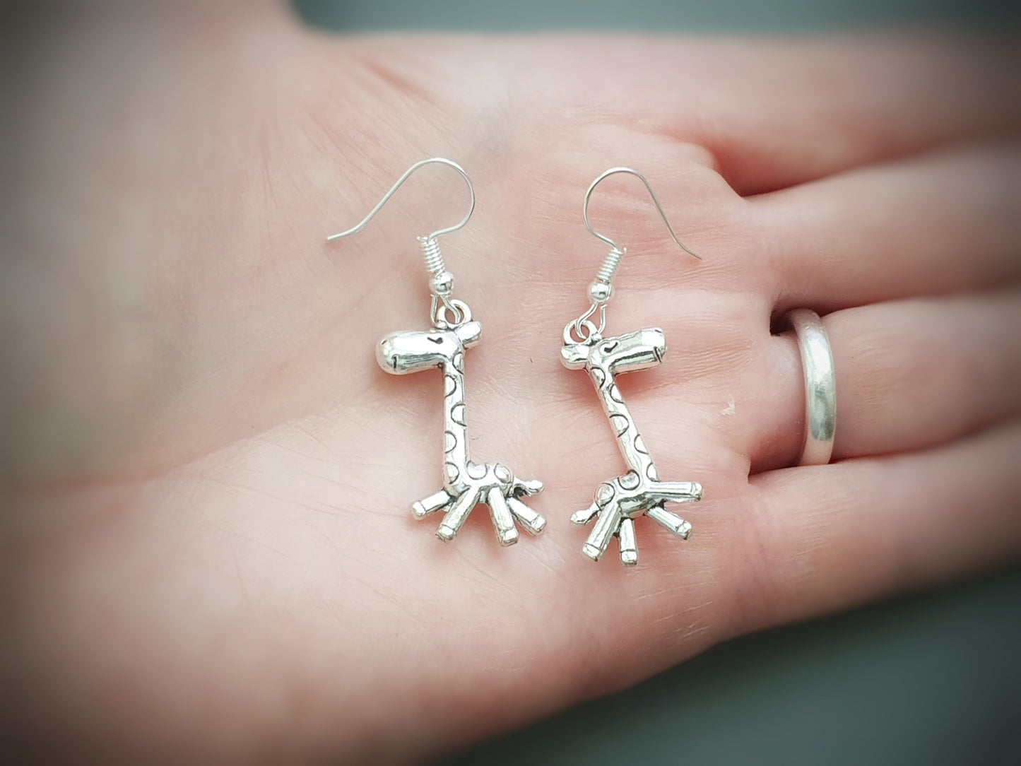 Giraffe Earrings - Silver