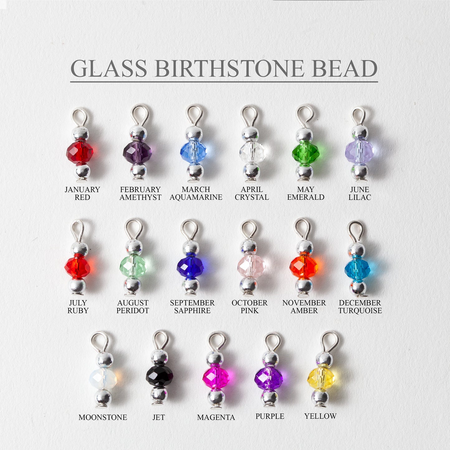 Cupcake Birthstone Earrings - Silver & Glass