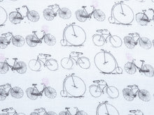 Load image into Gallery viewer, Vintage Bicycle Print Scarf - Grey
