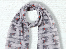 Load image into Gallery viewer, Happy Cats Scarf - Grey
