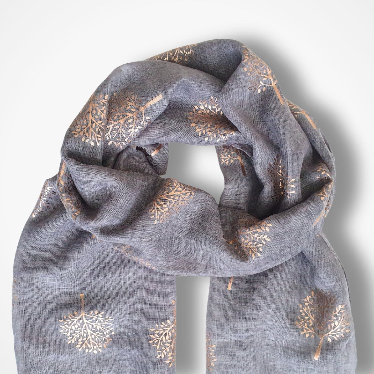 Foil Mulberry Tree Scarf - Grey