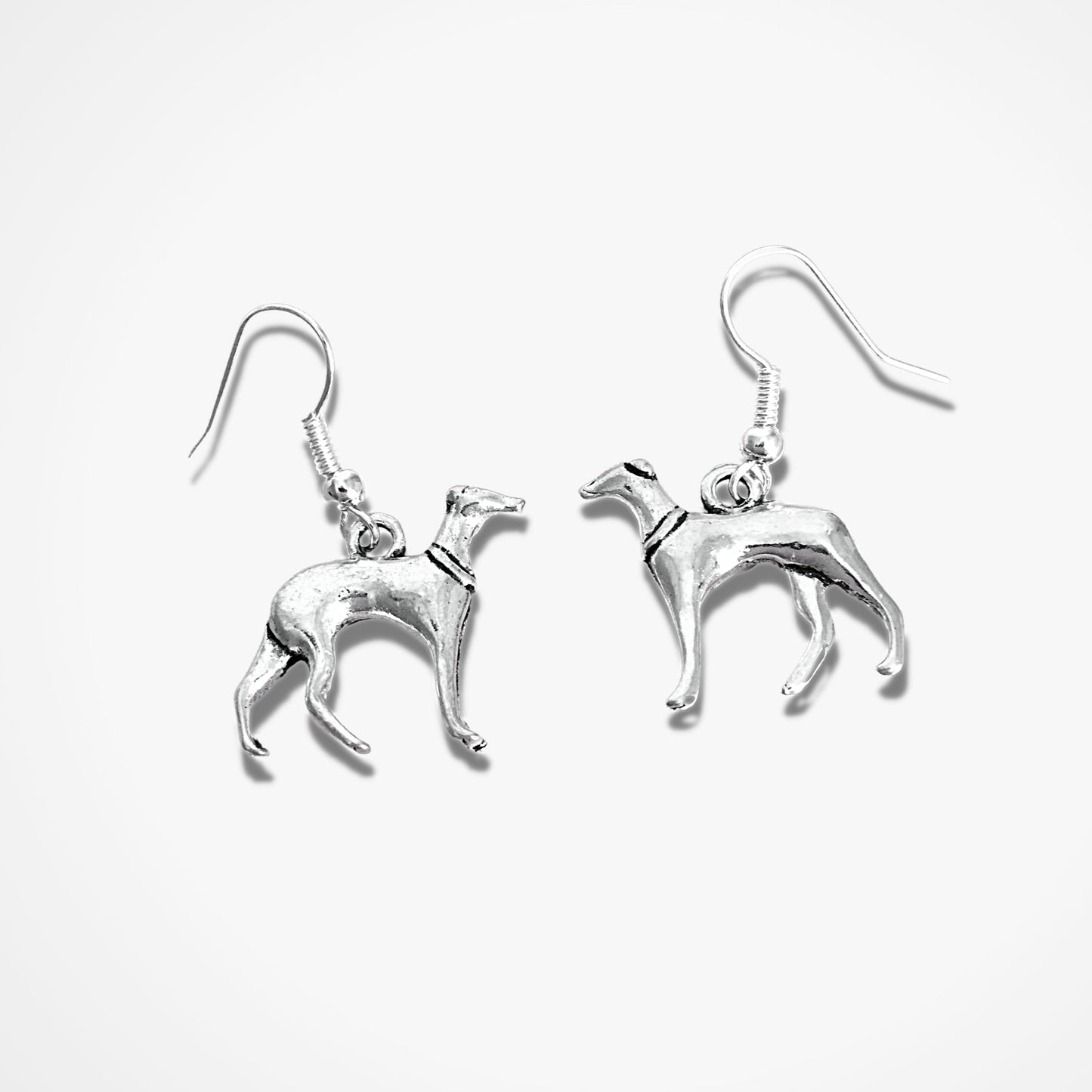 Greyhound Earrings - Silver