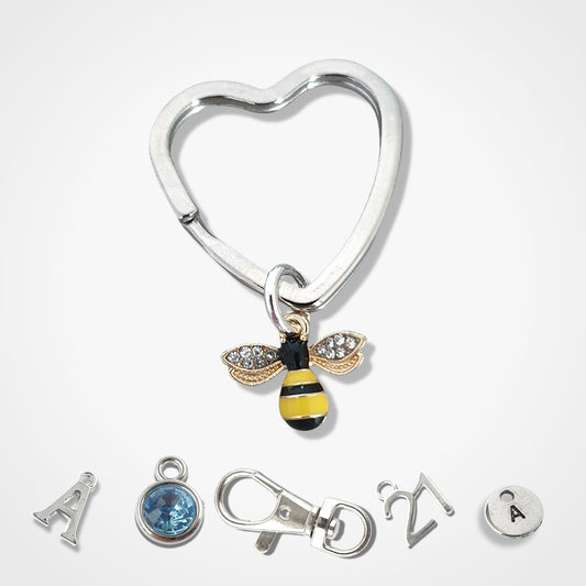 Bee Keyring - Silver