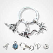Load image into Gallery viewer, Dinosaur Keyring - Silver

