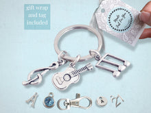 Load image into Gallery viewer, Classical Guitar Keyring - Silver

