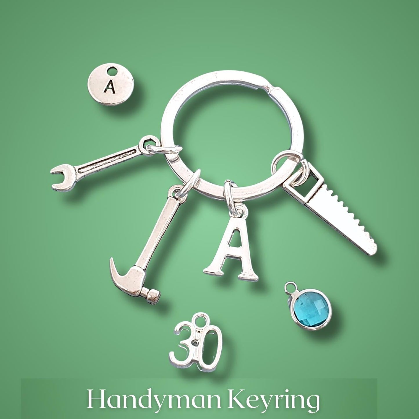 DIY Handyman Keyring - Silver
