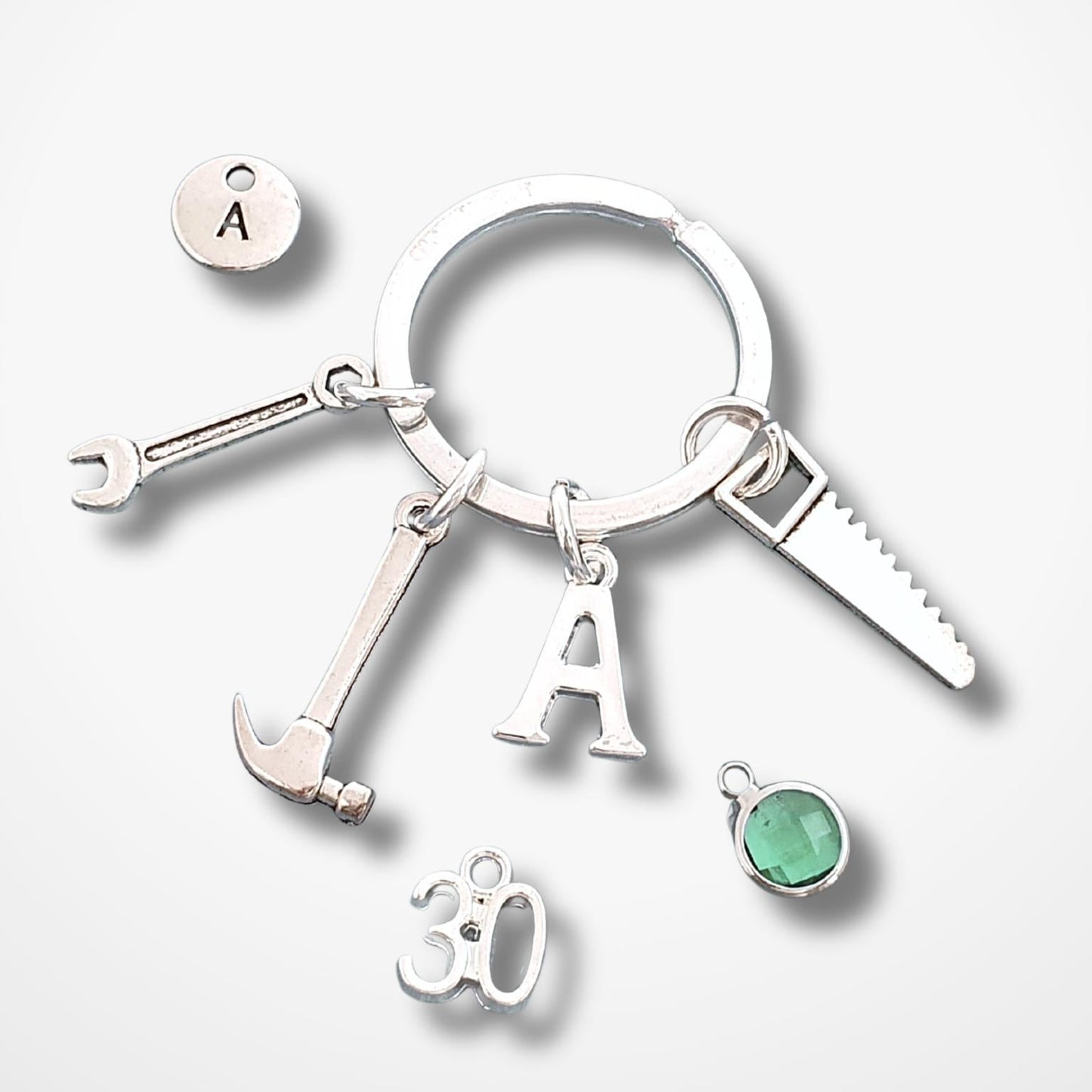 DIY Handyman Keyring - Silver