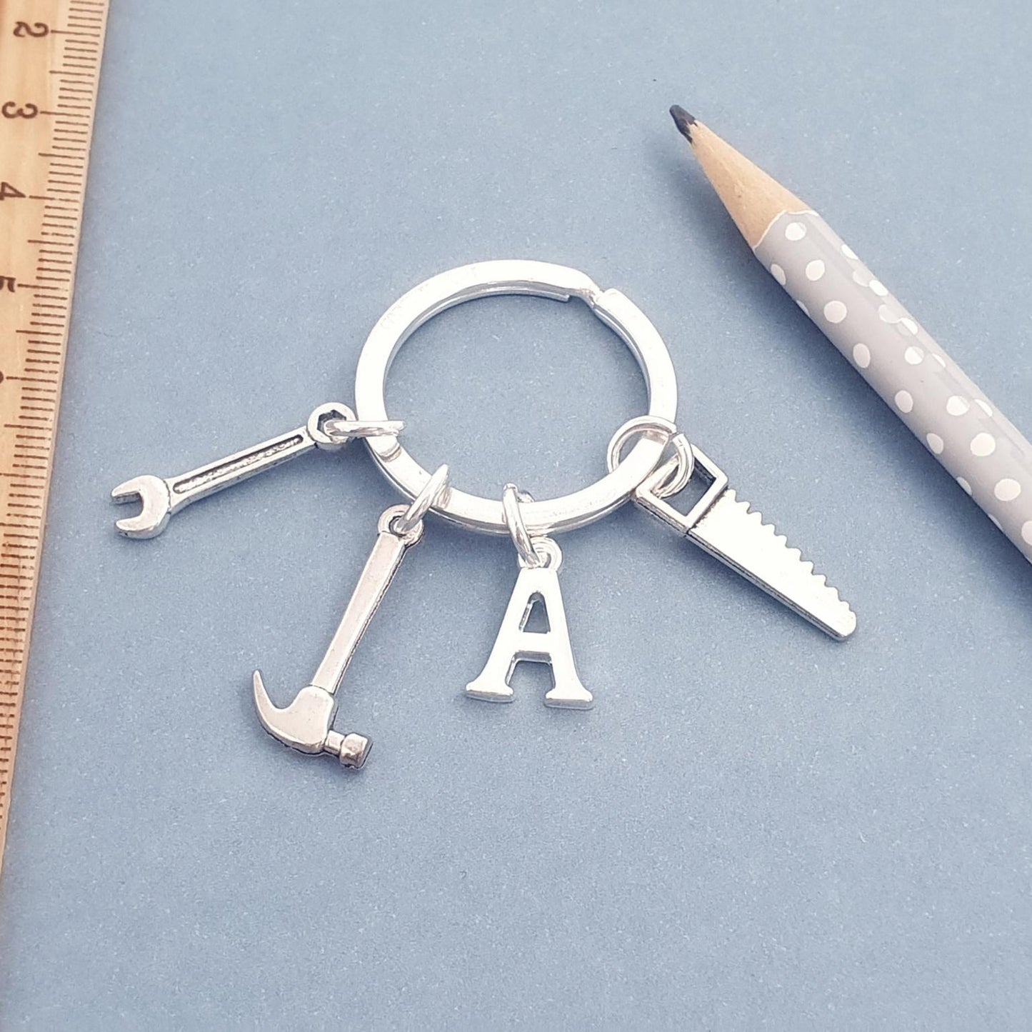 DIY Handyman Keyring - Silver