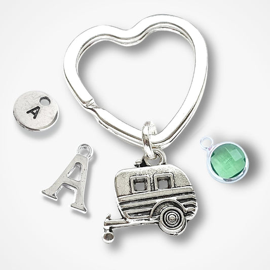 Caravan Keyring - Silver
