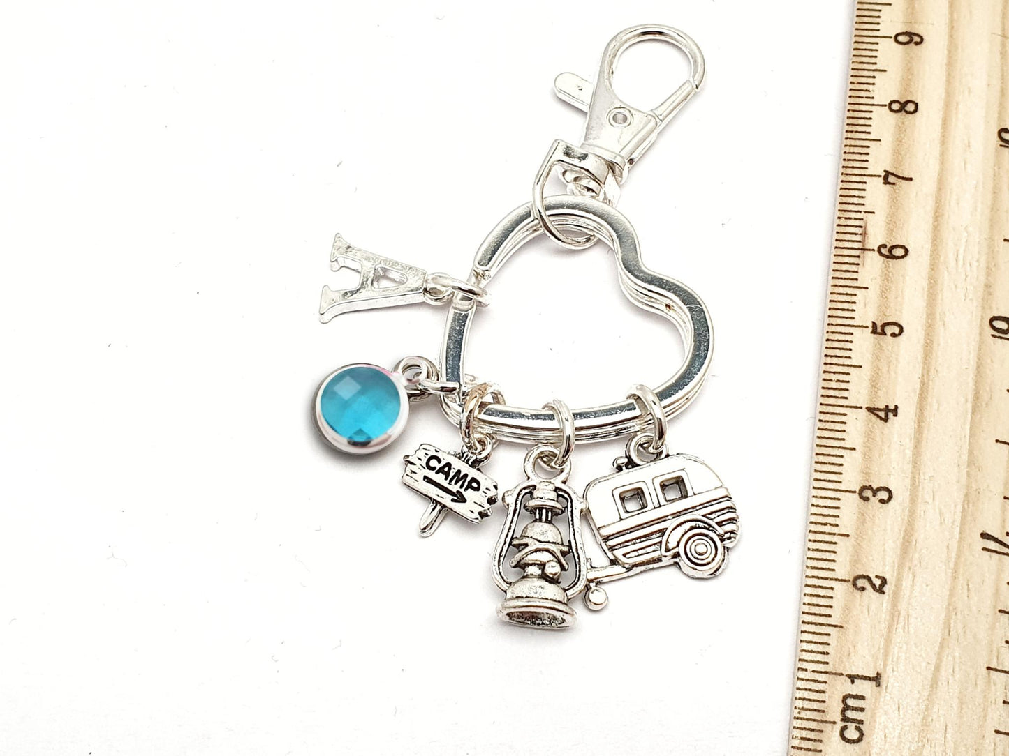 Camping Lovers Keyring - Silver