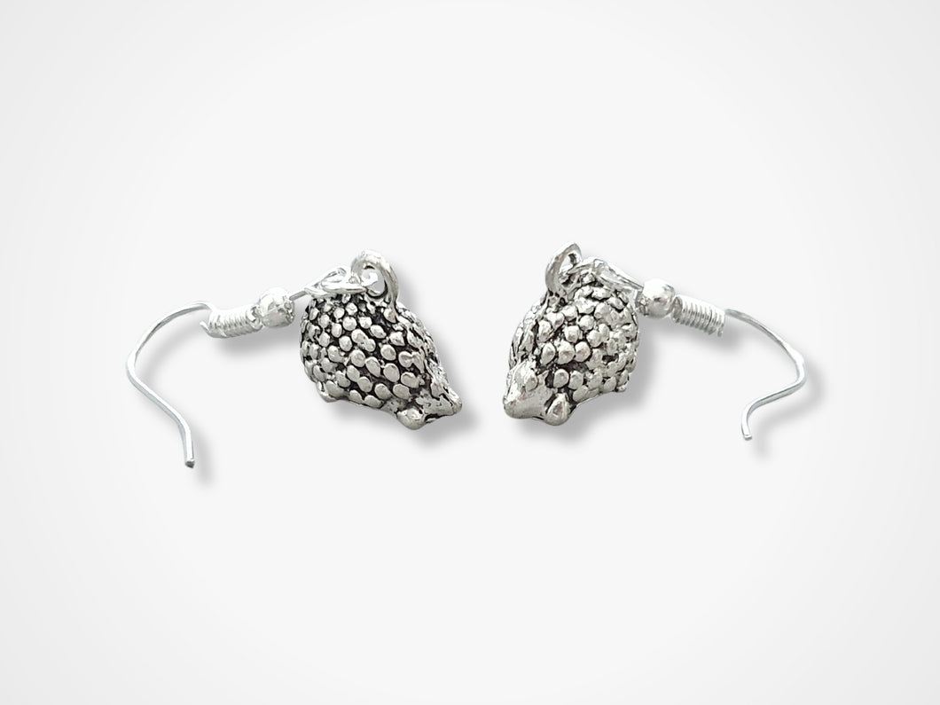 Hedgehog Earrings - Silver