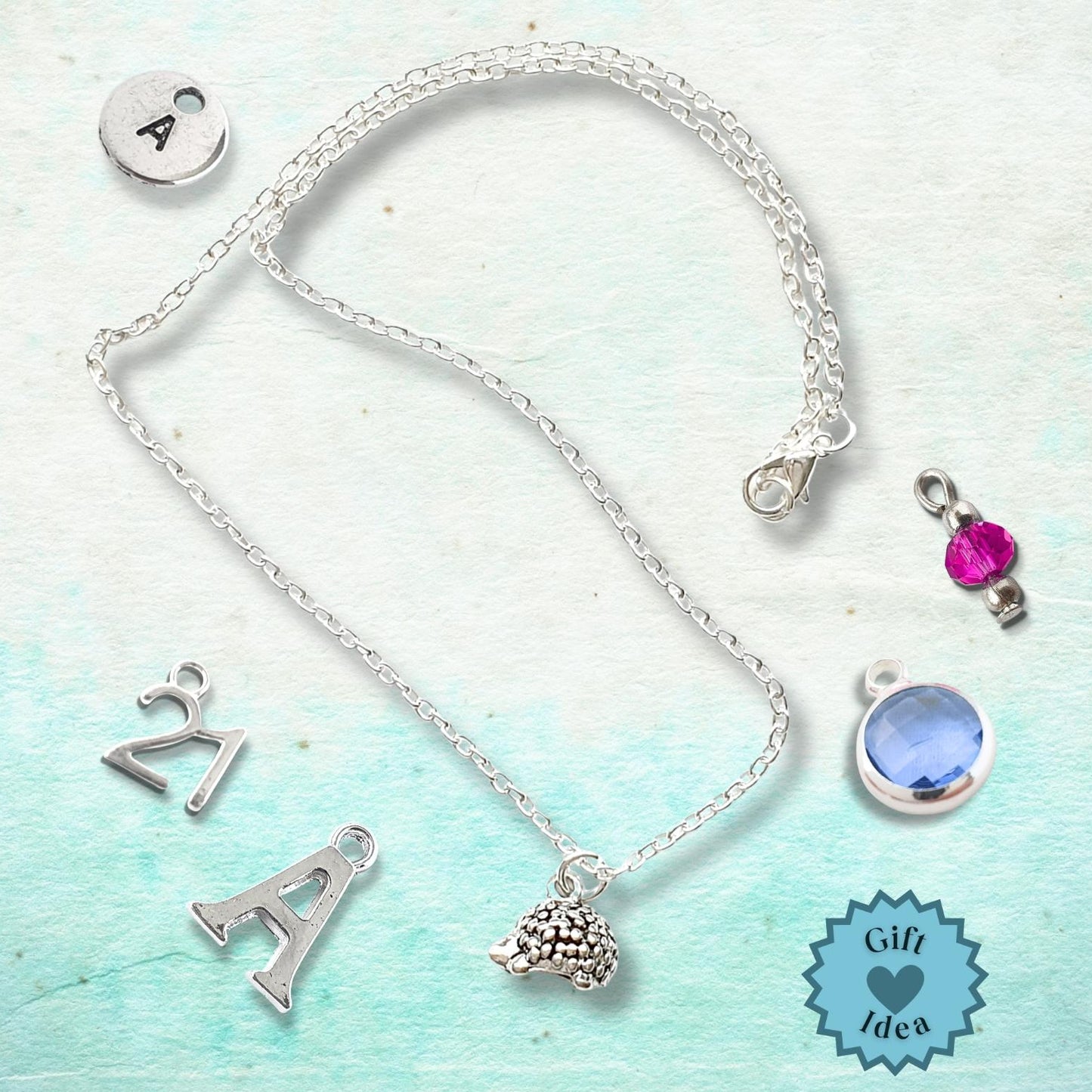 Hedgehog Necklace - Silver