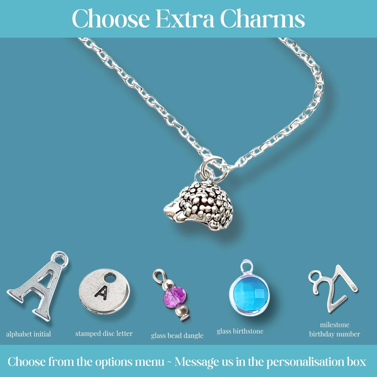 Hedgehog Necklace - Silver