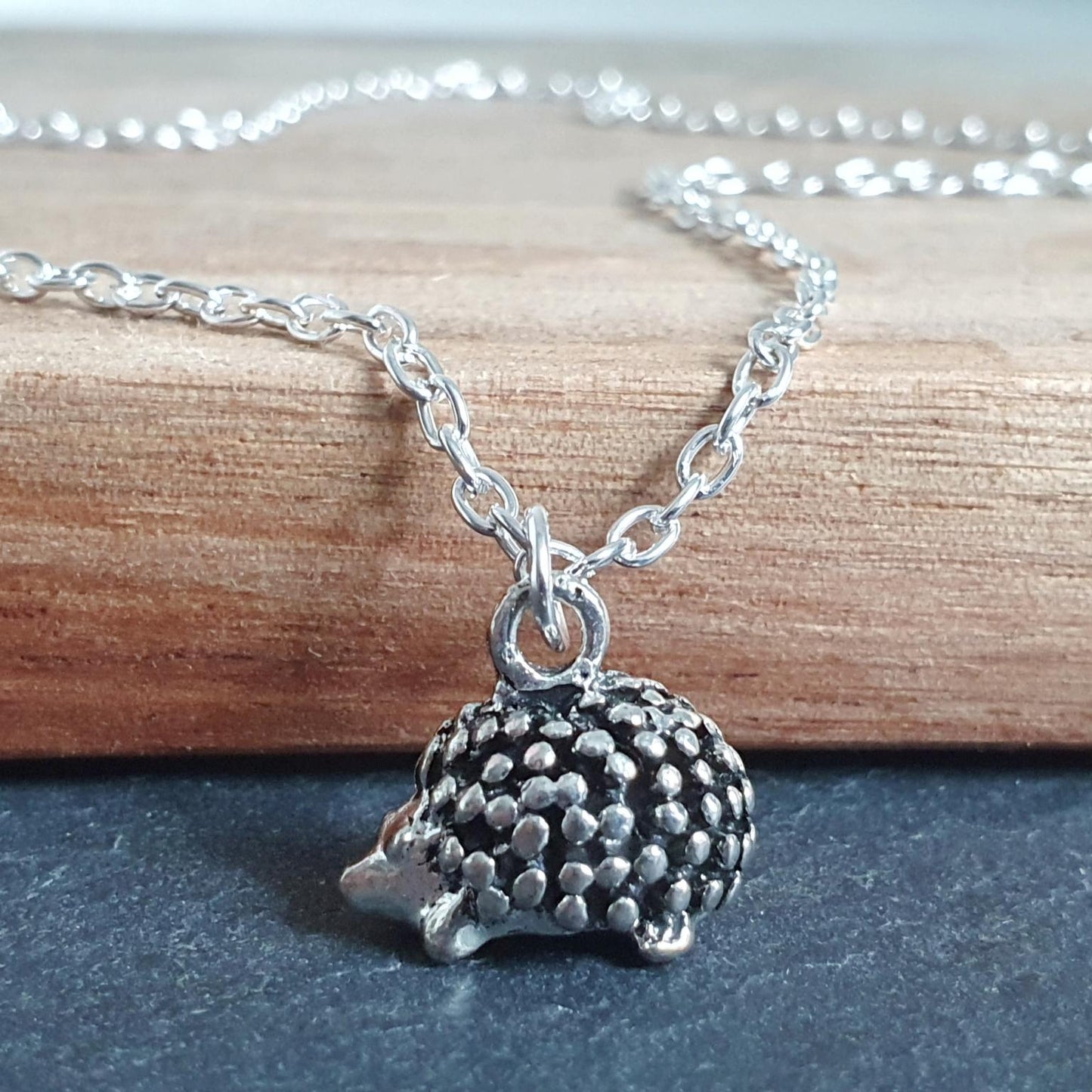 Hedgehog Necklace - Silver
