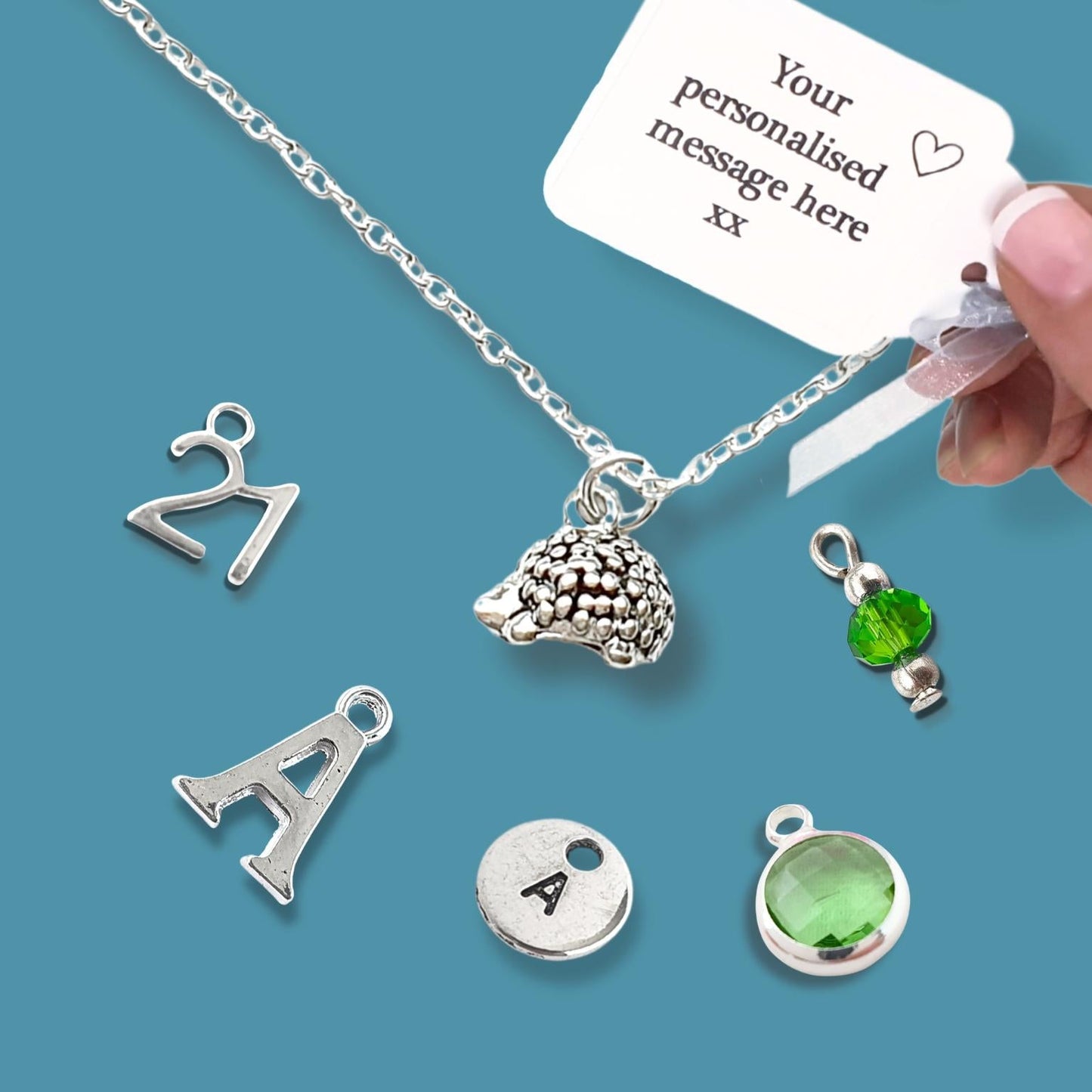 Hedgehog Necklace - Silver