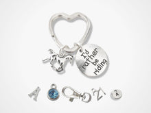 Load image into Gallery viewer, I&#39;d Rather be Riding Keyring - Silver
