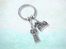 Load image into Gallery viewer, Horse Rider Keyring - Silver
